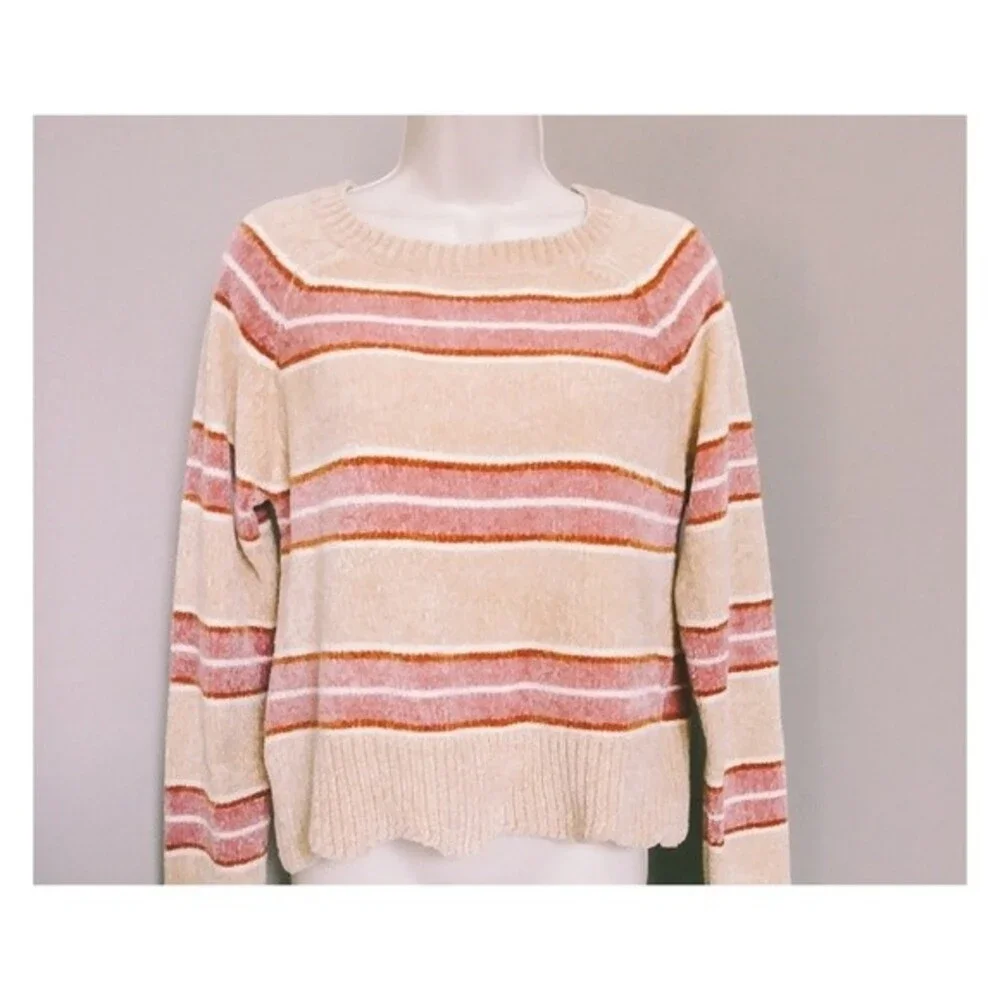 Love by Design Striped Latte Combo Sweater - Picture 4 of 7